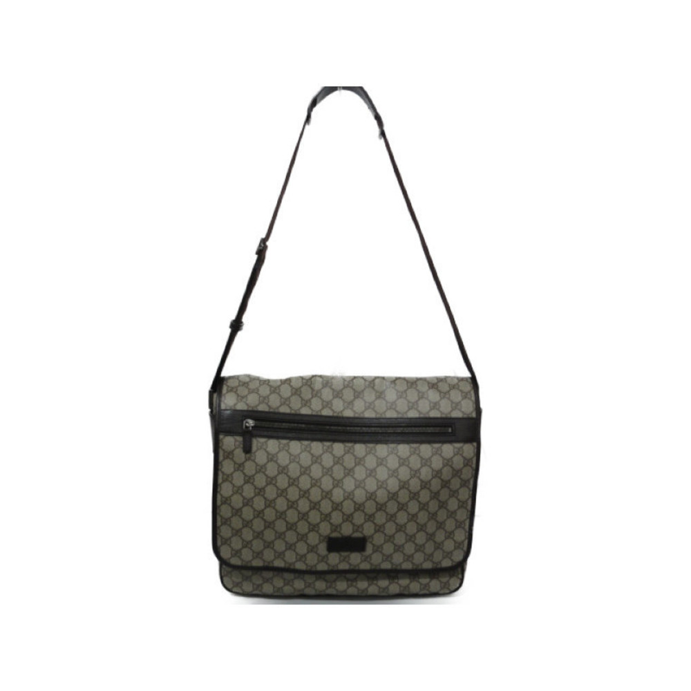 Gucci GG Pattern Messenger Bag Shoulder Bag Beige Brown